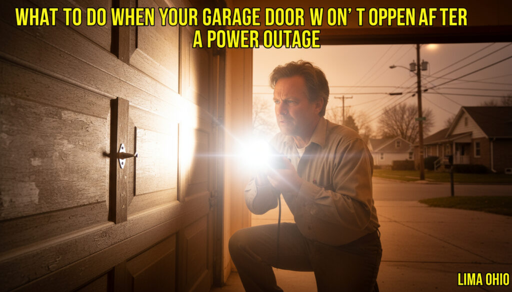 garage door won't open after power outage