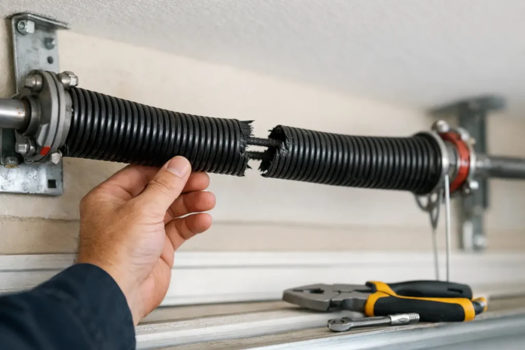 How to Spot Garage Door Spring Damage