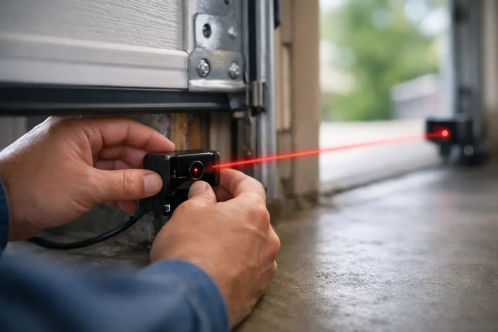 Garage Door Sensor Alignment Guide